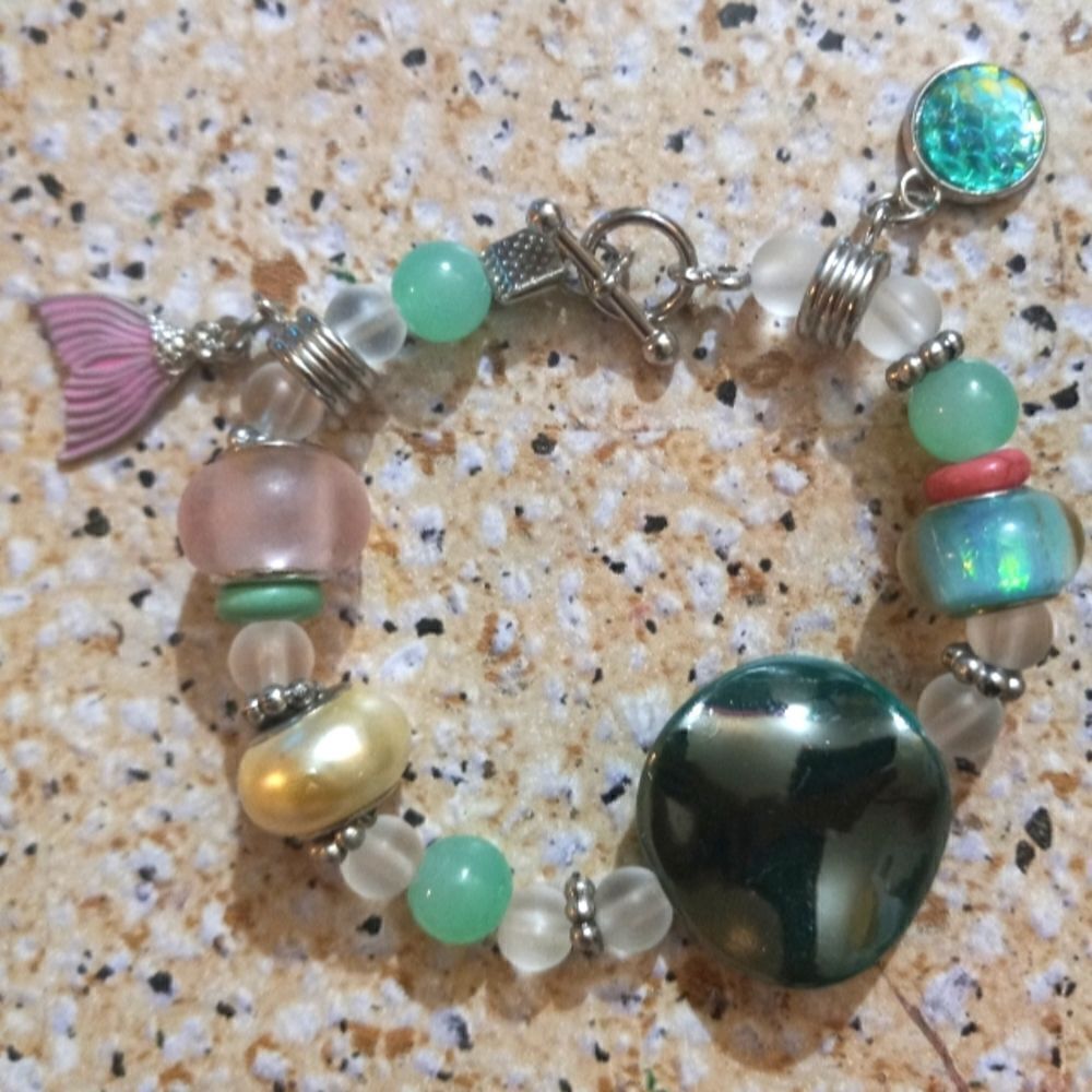 Mermaid fish tail charm bracelet